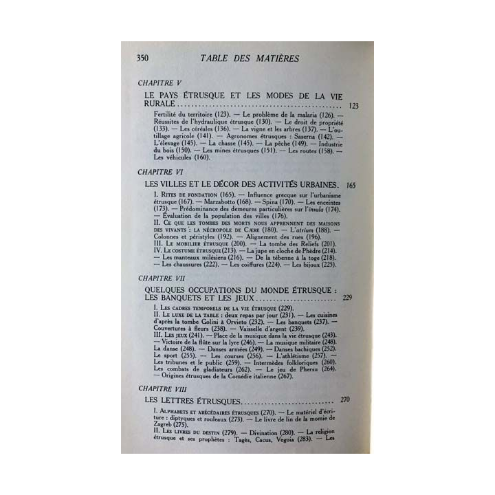 1. La vie quotidienne chez les étrusques de Jacques Heurgon aux éditions Hachette