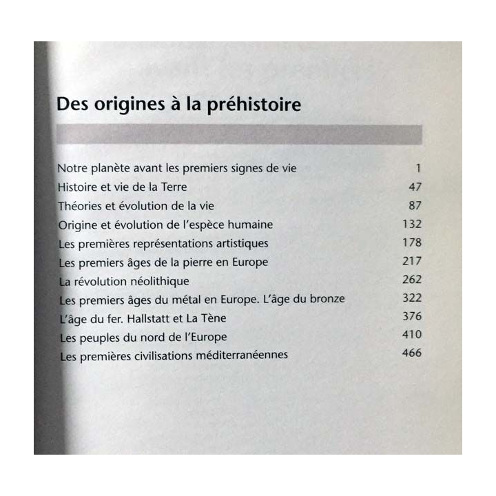 1. Histoire universelle 1 Des origines à la préhistoire aux éditions Hachette