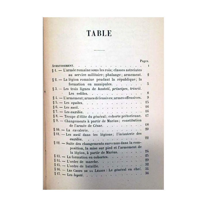 1. L'armée romaine VI par F. Kraner aux éditions Librairie C. Klincksieck