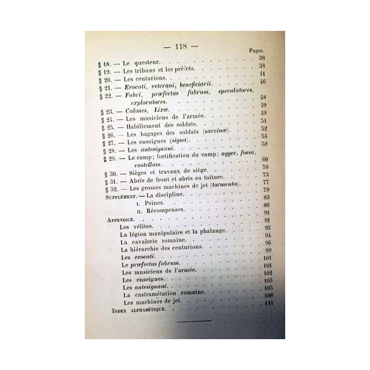 1. L'armée romaine VI par F. Kraner aux éditions Librairie C. Klincksieck
