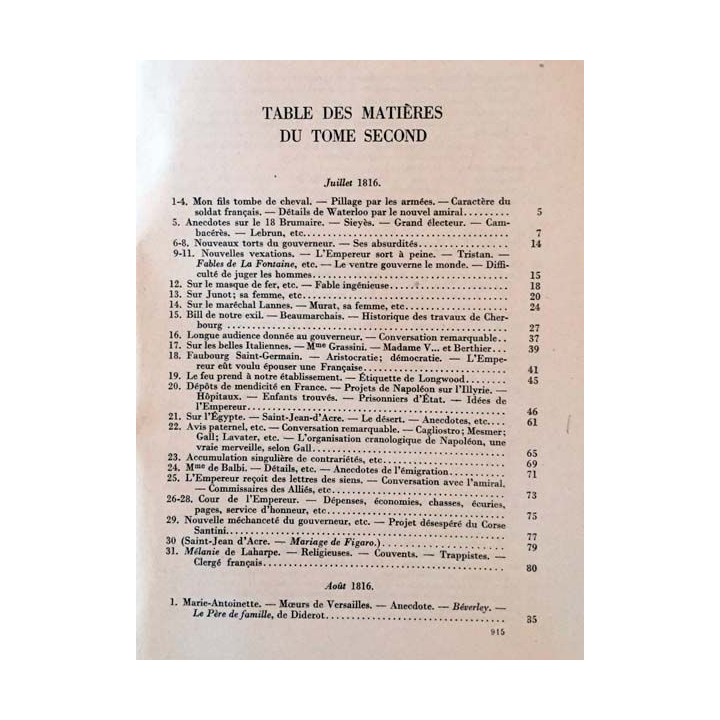 1. Le mémorial de Sainte-Hélène Tome 2 de Comte de Las Cases aux éditions Flammarion