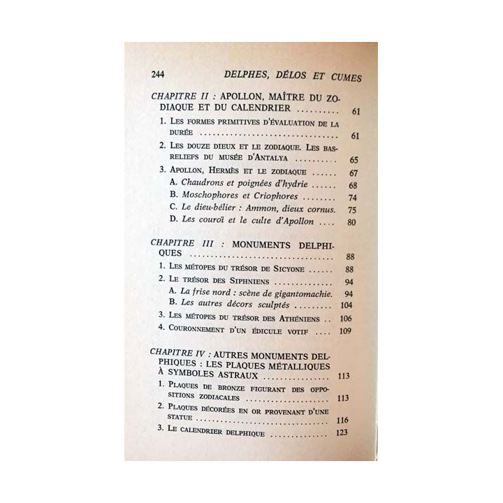 1. Delphes, Délos et Cumes Les Grecs et le Zodiaque de Jean Richer aux éditions Juilliard