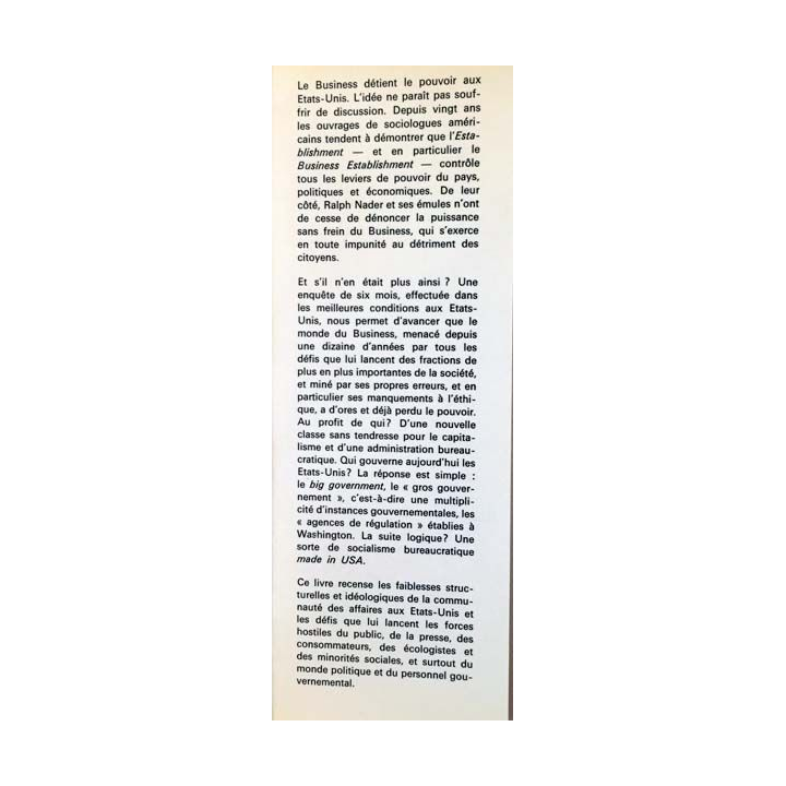 1. Le patronat américain de Bernard Brizay aux éditions Presses universitaire de France