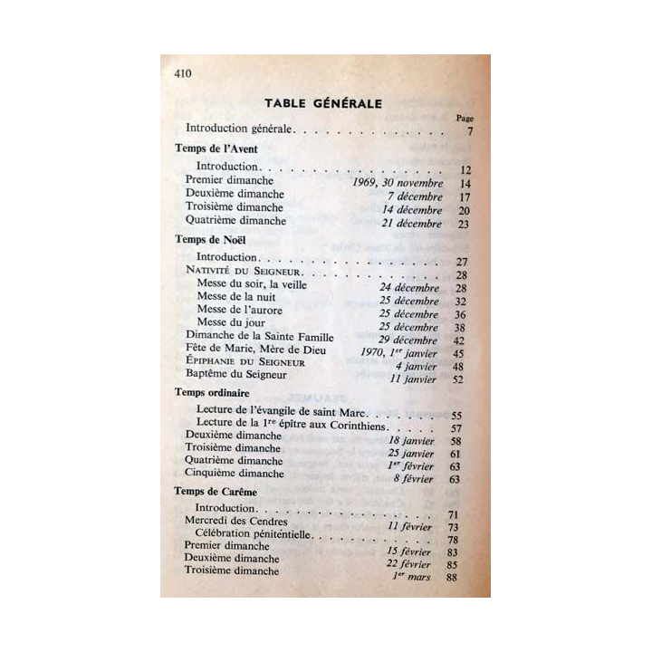 1. Nouveau missel des dimanches 1969 - 1970 aux éditions liturgique collective