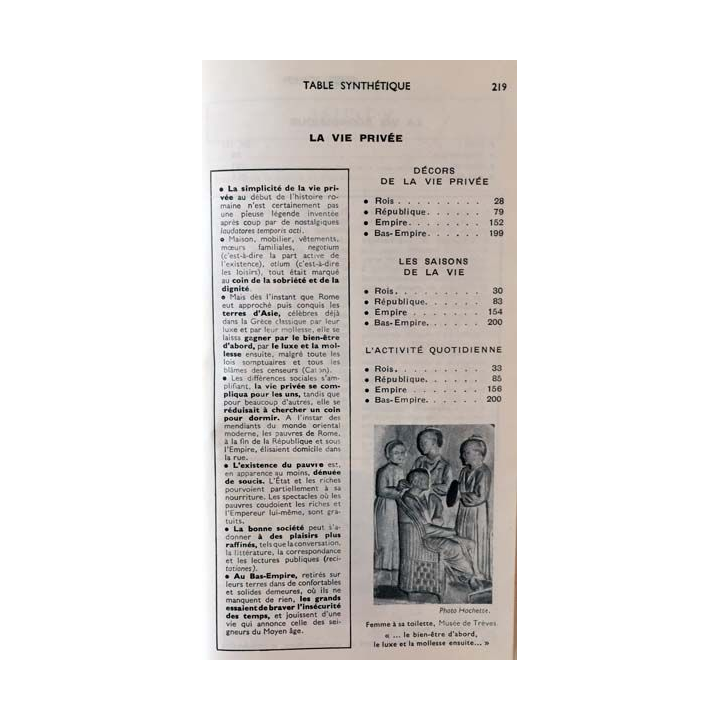 1. Guide romain antique de G. Hacquard, J. Dautry et O. Maisani aux éditions Classiques Hachette
