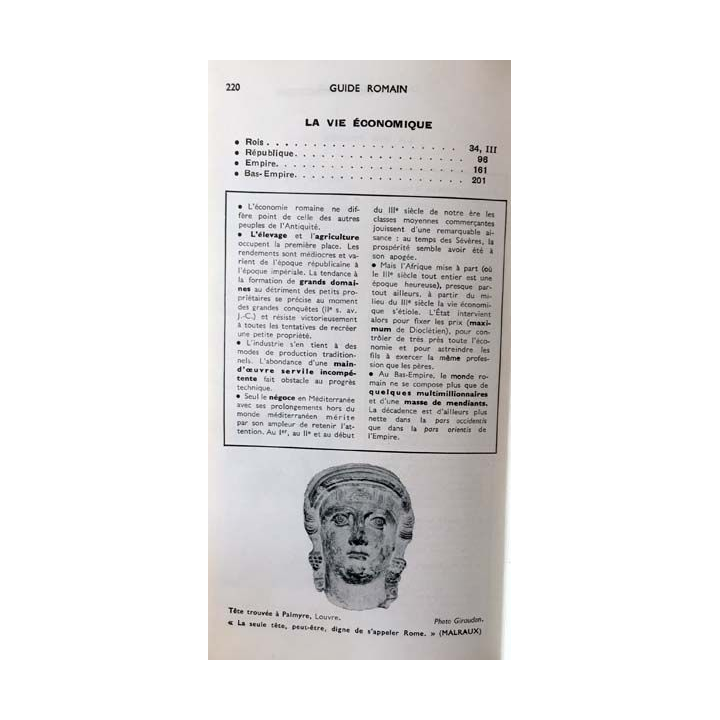 1. Guide romain antique de G. Hacquard, J. Dautry et O. Maisani aux éditions Classiques Hachette