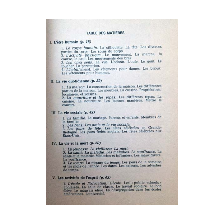 1. Vocabulaire anglais - français de A. Mossy aux éditions Hachette