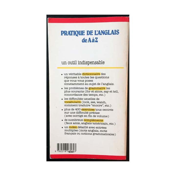 1. Pratique de l'anglais de A à Z de Michael Swan et Françoise Houdart aux éditions Hatier