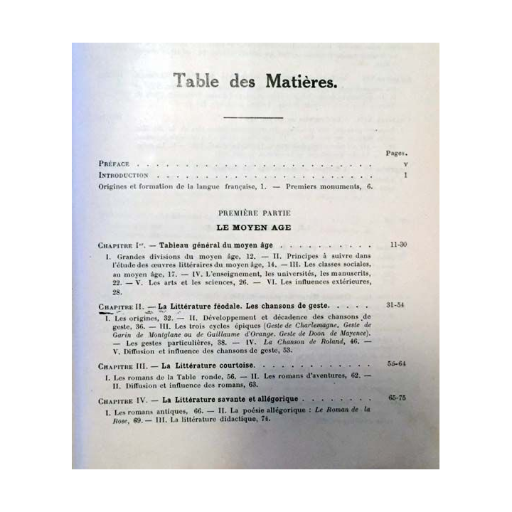 1. Histoire illustrée de la littérature française de Ch.-M. Des Granges aux éditions Librairie Hatier 1914