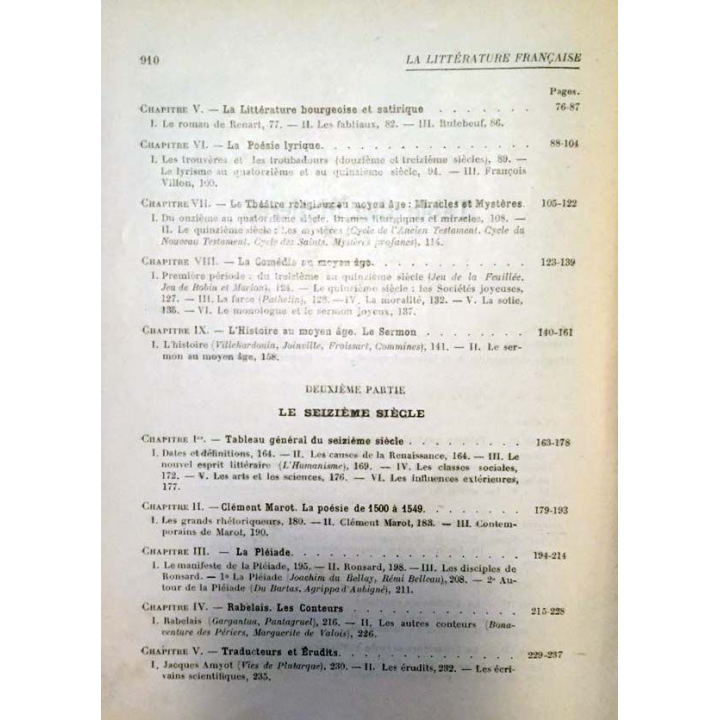 1. Histoire illustrée de la littérature française de Ch.-M. Des Granges aux éditions Librairie Hatier 1914