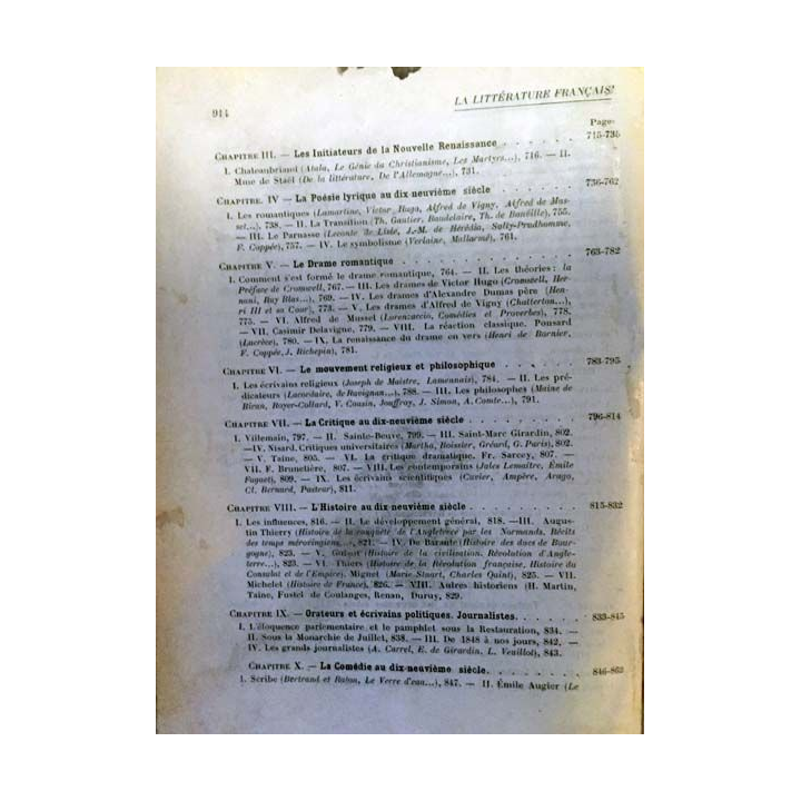 1. Histoire illustrée de la littérature française de Ch.-M. Des Granges aux éditions Librairie Hatier 1914