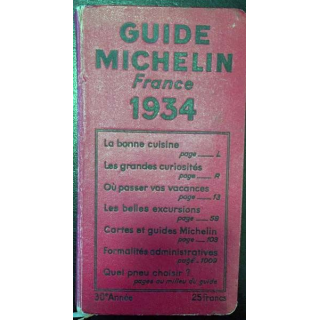 1. Guide Michelin France 1934