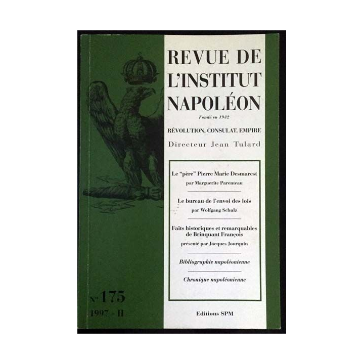 1. Revue de l'institut Napoléon n°175 1997 - II aux éditions SPM