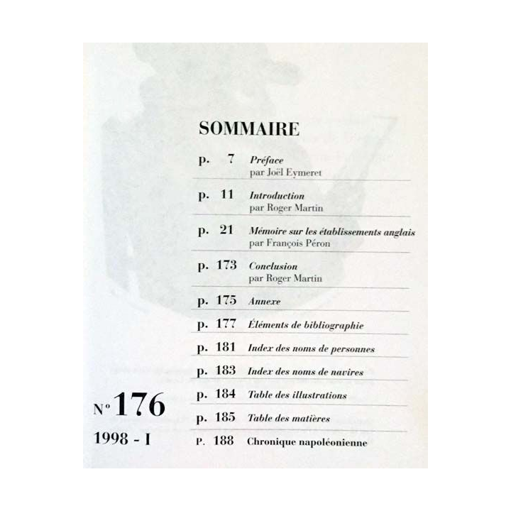 1. Revue de l'institut Napoléon n°176 1998 - I aux éditions SPM