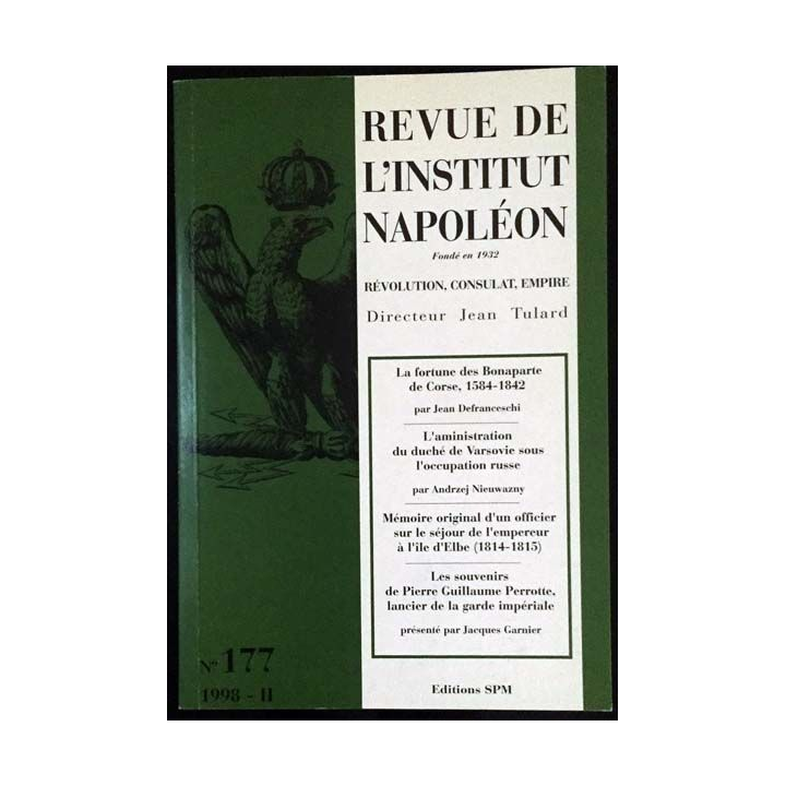 1. Revue de l'institut Napoléon n°177 1998 - II aux éditions SPM