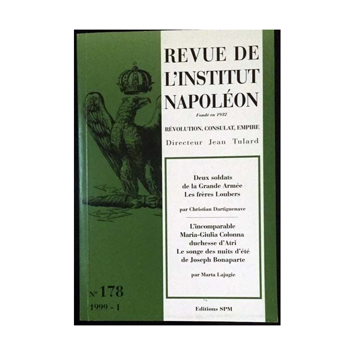 1. Revue de l'institut Napoléon n°178 1999 - I aux éditions SPM