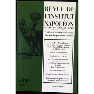 1. Revue de l'institut Napoléon n°180 2000 - I aux éditions SPM