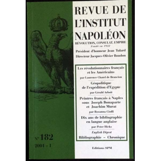 1. Revue de l'institut Napoléon n°182 2001 - I aux éditions SPM