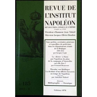 1. Revue de l'institut Napoléon n°185 2002 - II aux éditions SPM