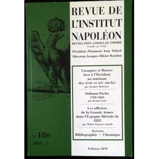 1. Revue de l'institut Napoléon n°186 2003 - I aux éditions SPM