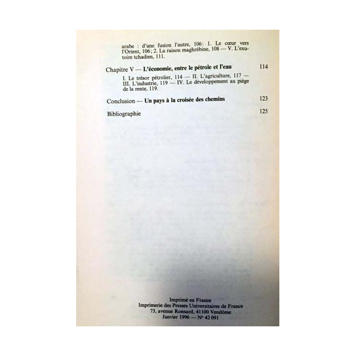 1. N°1634 Que sais je ? La Libye de François Burgat et André Laronde aux éditions Presses universitaires de France