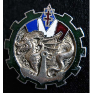 TTFIS: insigne métallique du Train des Troupes Françaises d’Indochine Sud