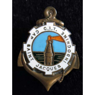 CIT CAP ST JACQUES INDO : insigne métallique de la compagnie d'instruction du train 