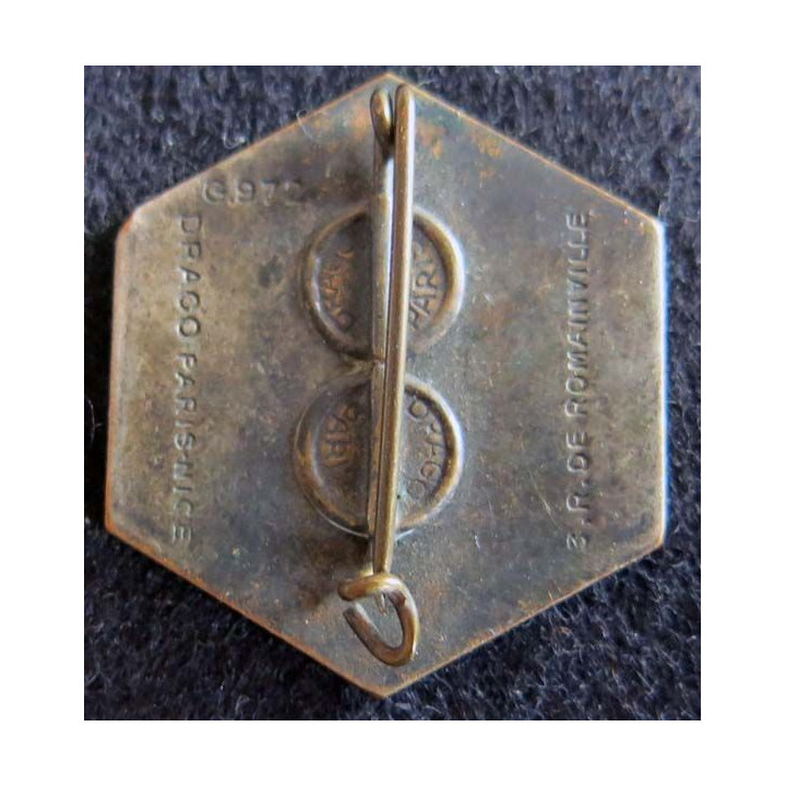 EAT : insigne métallique de l'école d'application du train Drago Romainville