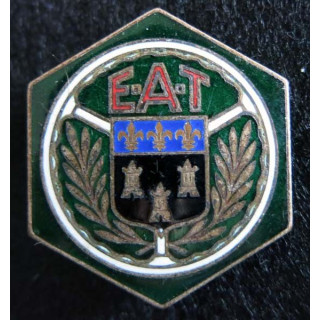 EAT : insigne métallique de l'école d'application du train Drago Paris  