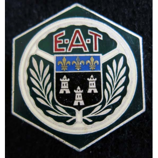 EAT :  insigne métallique de l'école d'application du train  Drago Paris