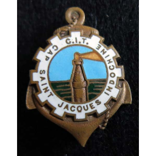 CIT CAP ST JACQUES INDO : insigne métallique de la compagnie d'instruction du train du Cap Saint jacques 