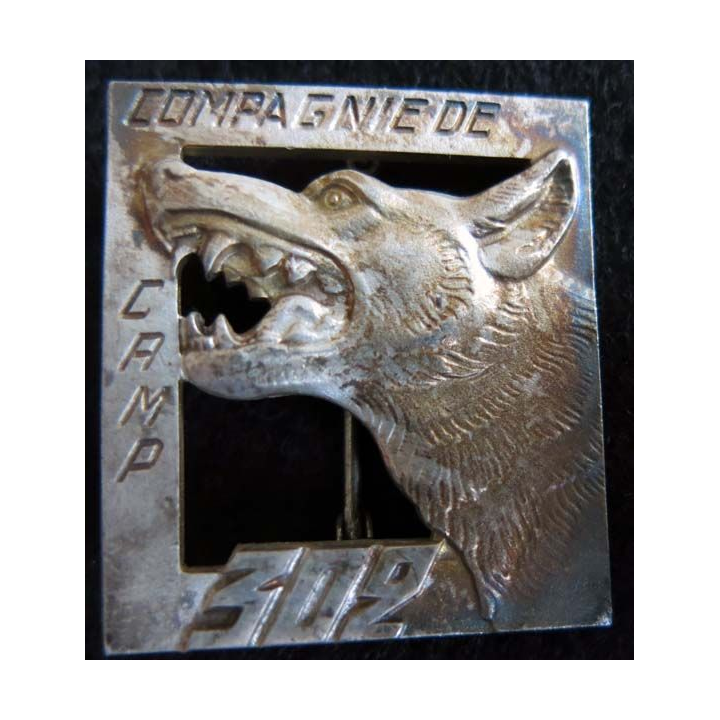 302° CC: Insigne métallique de la 302° Compagnie de Camp fabrication Drago Oivier Métra 