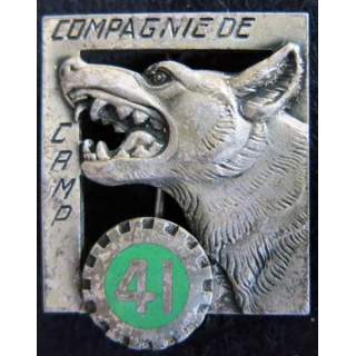 41° CC: Insigne métallique de la 41° Compagnie de Camp G. 991 en émail 