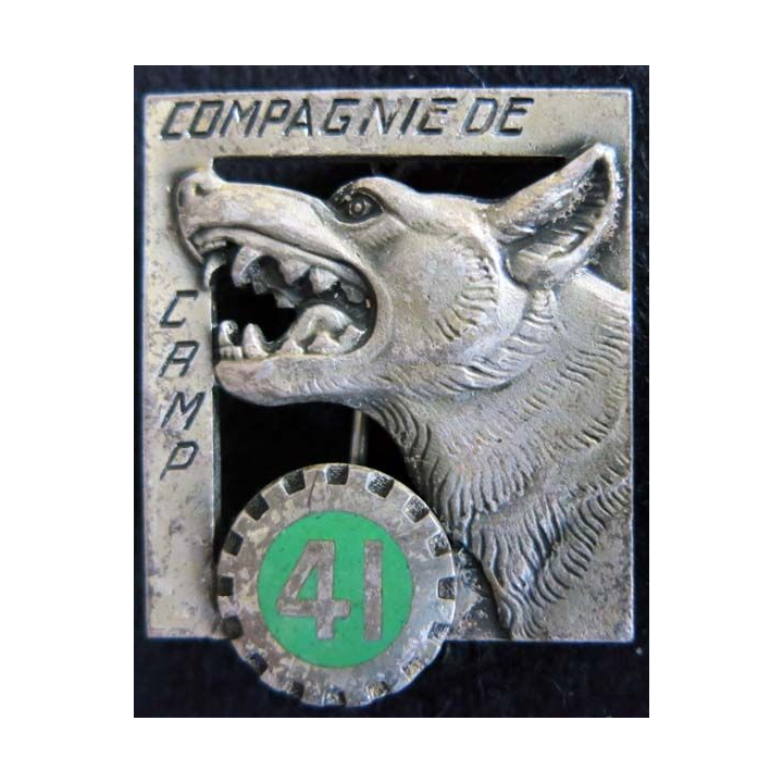 41° CC: Insigne métallique de la 41° Compagnie de Camp G. 991 en émail 