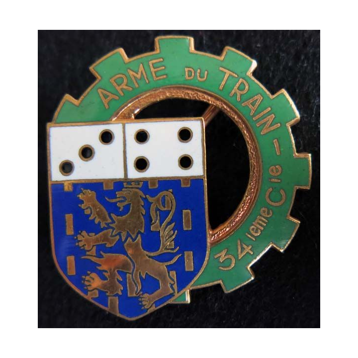 34° CC: Insigne métallique de la 34° Compagnie de Camp G. 922