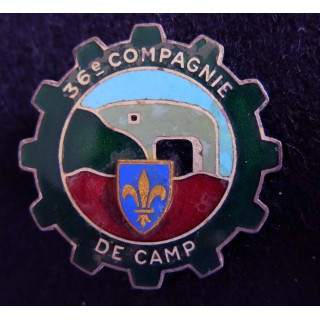 36° CC: Insigne métallique de la 36° Compagnie de Camp Drago Paris G. 1142  