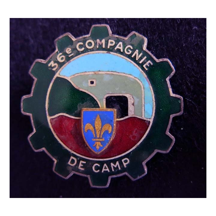36° CC: Insigne métallique de la 36° Compagnie de Camp Drago Paris G. 1142  