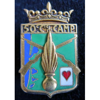 50° CC: Insigne métallique de la 50° Compagnie de Camp  Drago Paris G. 1950