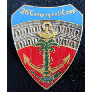 36° CC: Insigne métallique de la 36° Compagnie de Camp Drago Paris G. 2351  