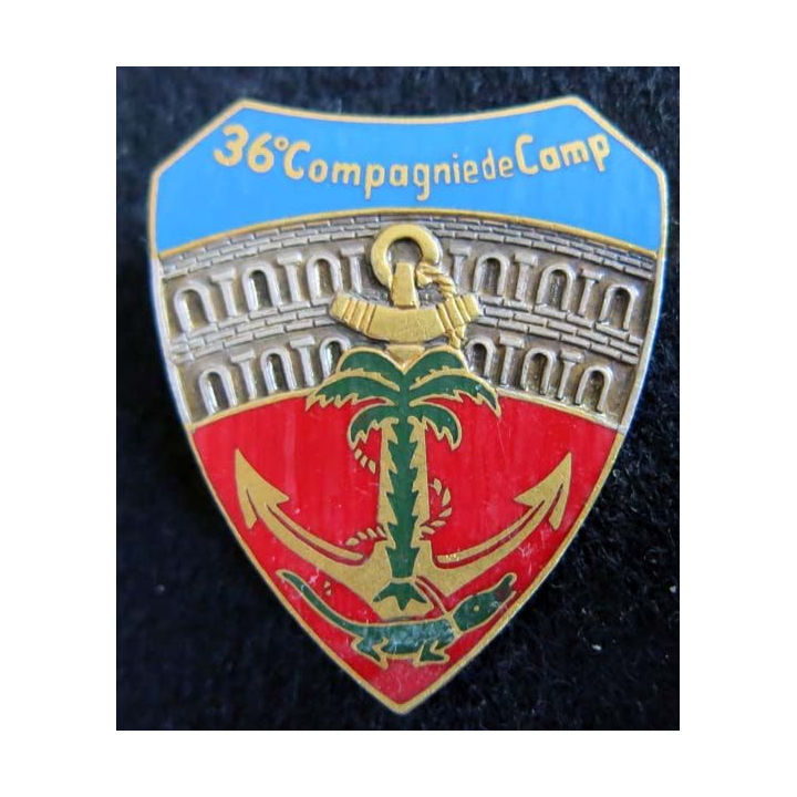 36° CC: Insigne métallique de la 36° Compagnie de Camp Drago Paris G. 2351  