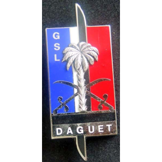 GSL : insigne métallique du groupement de soutien logistique Daguet