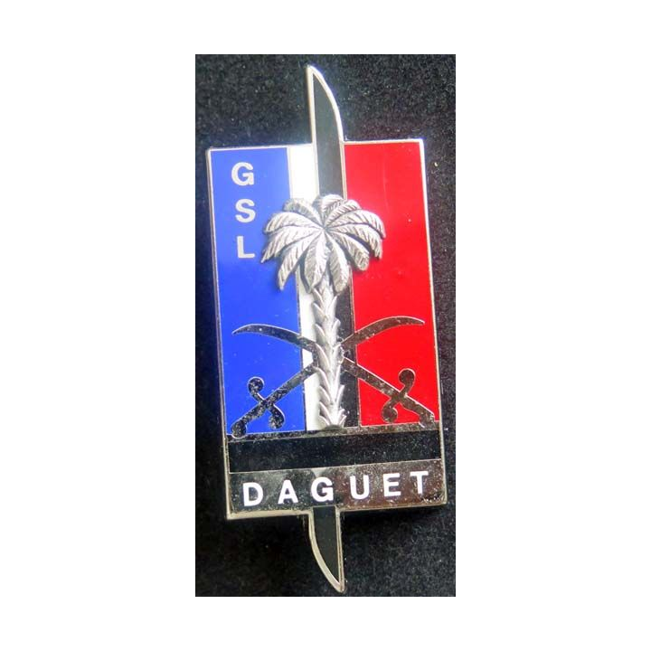 GSL : insigne métallique du groupement de soutien logistique Daguet