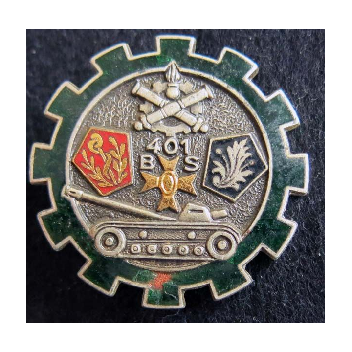 401° BS :  401° Bataillon des ServicesDrago Paris G. 1863 en émail
