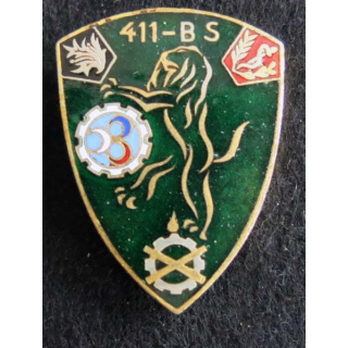411° BS : 411° Bataillon des Services  n Arthus Bertrand G. 1823   émail