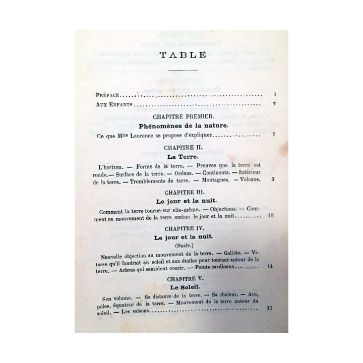 1. Simples entretiens sur la physique et la cosmographie de Mme I. A. Rey aux éditions Librairie Hachette
