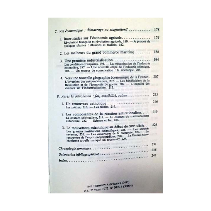 1. L'Épisode napoléonien - aspects intérieurs 1799 - 1815 de Louis Bergeron aux éditions du Seuil