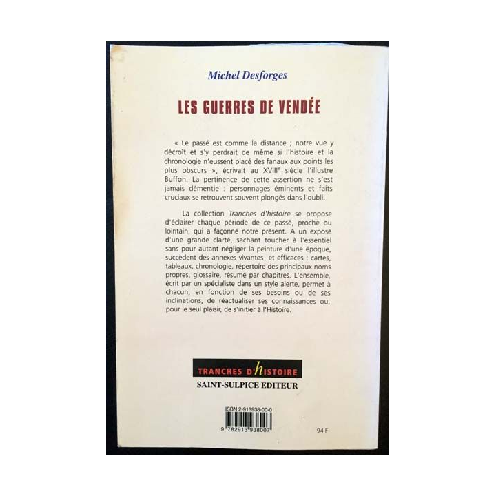 1. Les guerres de Vendée de Michel Desforges aux éditions Saint-Sulpice