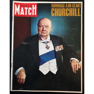 1. PARIS MATCH n°825 30 Janvier 1965 : Hommage à un géant Churchill