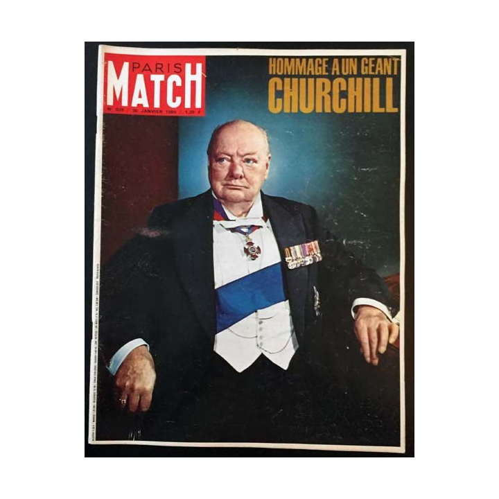 1. PARIS MATCH n°825 30 Janvier 1965 : Hommage à un géant Churchill