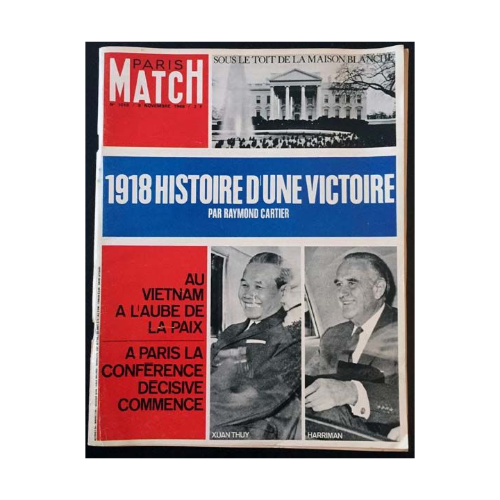 1. PARIS MATCH n°1018 9 Novembre 1968 : 1918 Histoire d'une victoire par Raymond Cartier